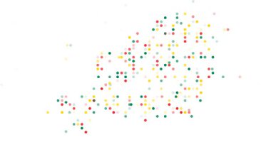 Nijer Siluetini oluşturan canlı noktalar