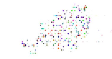 Nijer uçan parçacıkları soyut harita şekli oluşturur