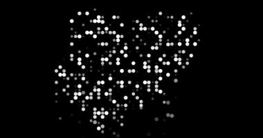 Nijerya Haritası Soyut Nokta Geometrisi