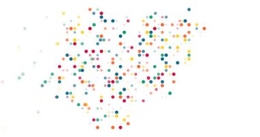 Nijerya Haritası Oluşturan Renkli Çemberler