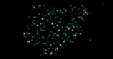 Nijerya Haritası Soyut Nokta Geometrisi