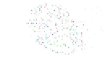 Noktalardan oluşan Dijital Buluşma Adası haritası