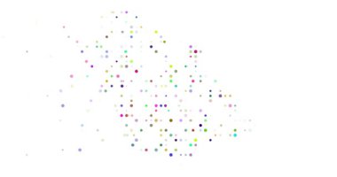 Üretken soyut Ruanda ülke silueti noktaları