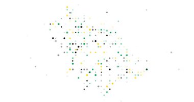 Ruanda Haritası Oluşturan Sanatsal Noktalar