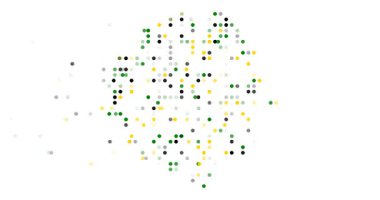 Deneysel Sierra Leone nokta siluet sanatı