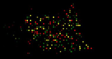 Güney Sudan Siluetini oluşturan canlı noktalar
