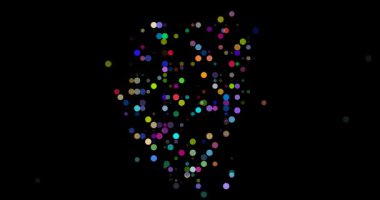 Renkli Desen Sudan Silueti Oluşturuyor