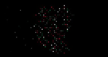 Uçan Noktalı Soyut Üretici Sudan Haritası