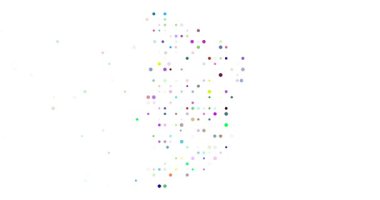 Sanatsal Animasyon Noktaları Düşüyor ve Çözülüyor Chad Siluet Tasarımı