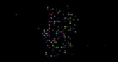 Parçacıkların Çad Siluetini Dinamik Oluşturan Soyut Tasarım Videosu