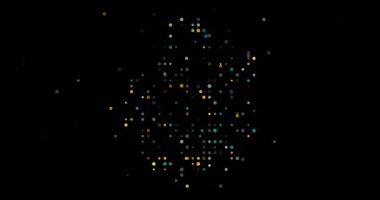 Sanatsal Animasyon Noktaları Düşüyor ve Çözülüyor Svaziland Siluet Tasarımı