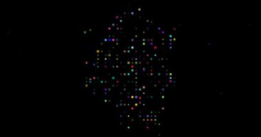 Svaziland Siluetini Dinamik Oluşturan Parçacıkların Soyut Tasarım Videosu