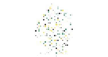 Svaziland Harita Şeklinde Canlı Canlandırma Çemberleri Görünüyor ve Kayboluyor