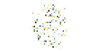 Svaziland Siluetini Dinamik Oluşturan Parçacıkların Soyut Tasarım Videosu