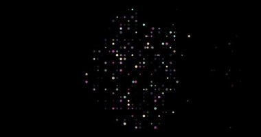 Svaziland Siluetini Dinamik Oluşturan Parçacıkların Soyut Tasarım Videosu