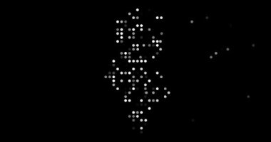 Tunus Siluetinde Görünen Soyut Hareket Tasarım Noktaları