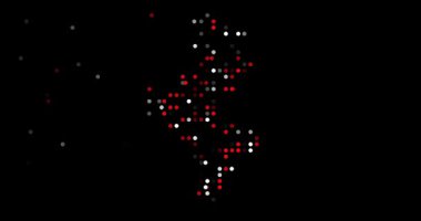 Gerçekçi Parçacık Canlandırması Düşen Çemberlerden Tunus Haritası