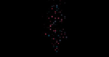 Gerçekçi Parçacık Canlandırması Düşen Çemberlerden Tunus Haritası