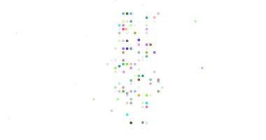 Parçacıkların Tunus Siluetini Dinamik Oluşturduğu Soyut Tasarım Videosu