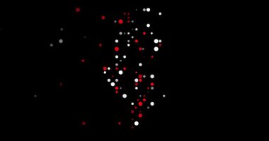 Parçacıkların Tunus Siluetini Dinamik Oluşturduğu Soyut Tasarım Videosu