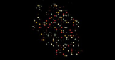 Sanatsal Animasyon Noktaları Uçuyor ve Çözülüyor Tanzanya Siluet Tasarımı