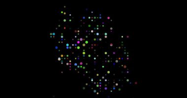 Sanatsal Animasyon Noktaları Uçuyor ve Çözülüyor Tanzanya Siluet Tasarımı