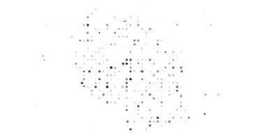 Tanzanya Şekli Oluşturan Soyut Dijital Parçacıklar