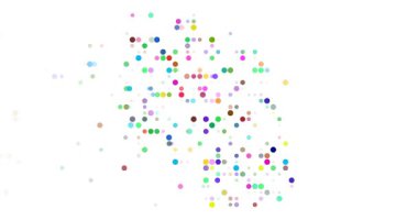 Tanzanya Şekli Oluşturan Soyut Dijital Parçacıklar