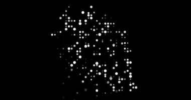 Tanzanya Siluetini Dinamik Oluşturan Parçacıkların Soyut Tasarım Videosu