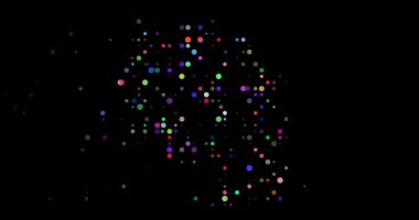 Renkli Çemberler Biçim Tanzanya Haritası Canlandırmasına Uçuyor