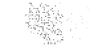 Tanzanya Siluetini Dinamik Oluşturan Parçacıkların Soyut Tasarım Videosu