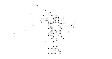 Sanatsal Animasyon Noktaları Uçuyor ve Çözülüyor Mayotte Siluet Tasarımı