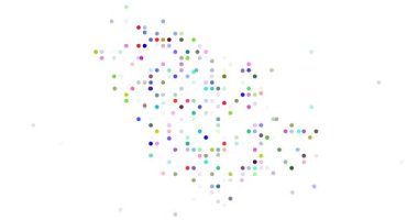 Ruanda Haritasını Şekillendiren Parçacıkların Dinamik Üretici Videosu