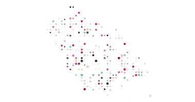 Ruanda Haritası Oluşturmak İçin Görüntüleme Çemberleri Soyut