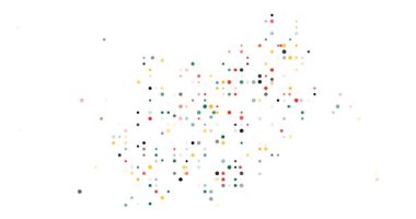 Sanatsal Animasyon Noktaları Uçuyor ve Çözülüyor Güney Afrika Siluet Tasarımı