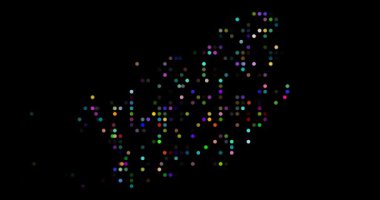 Güney Afrika Şeklini oluşturmak için Renkli Şebeke Girme Grafiği