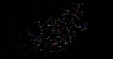 Güney Afrika Ülke Silüeti Olarak Renkli Nokta Deseni