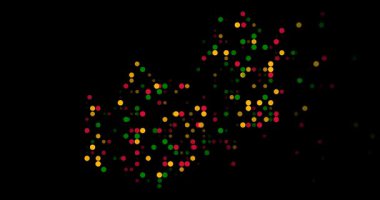 Sanatsal Animasyon Noktaları Uçuyor ve Zambiya Siluet Tasarımı