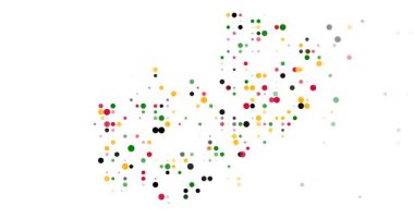 Zambiya Siluetini Dinamik Oluşturan Parçacıkların Soyut Tasarım Videosu