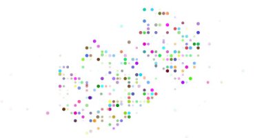 Zambiya Siluetini Dinamik Oluşturan Parçacıkların Soyut Tasarım Videosu