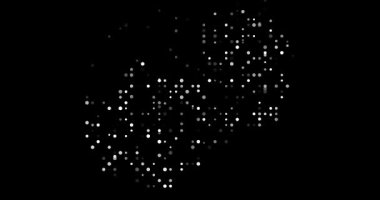 Sanatsal Animasyon Noktaları Uçuyor ve Zambiya Siluet Tasarımı