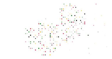 Uçan Renklerin Üretici İllüstrasyonu Zambiya Haritası Şekli Oluşturuyor