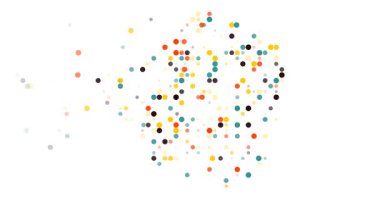 Uçan Renklerin Üretken İllüstrasyonu Zimbabwe Harita Şekli Oluşturuyor