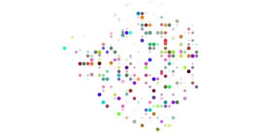 Zimbabwe Siluetini Dinamik Oluşturan Parçacıkların Soyut Tasarım Videosu