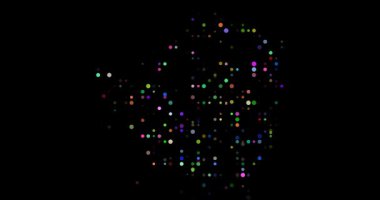 Uçan Renklerin Üretken İllüstrasyonu Zimbabwe Harita Şekli Oluşturuyor