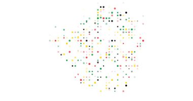 Uçan Renklerin Üretken İllüstrasyonu Zimbabwe Harita Şekli Oluşturuyor