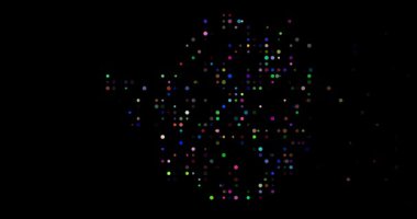 Zimbabwe Siluetini Dinamik Oluşturan Parçacıkların Soyut Tasarım Videosu