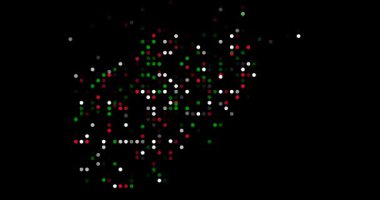 Yüzen Noktalı Afganistan silueti. Afganistan Haritası Şekillendirme Hareketi                  