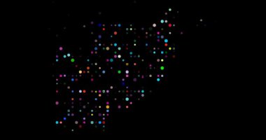 Yüzen Noktalı Afganistan silueti. Afganistan Haritası Şekillendirme Hareketi                  