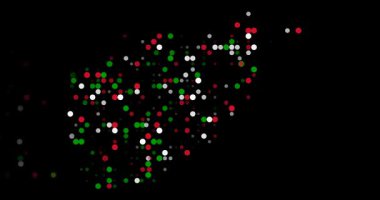 Yüzen Noktalı Afganistan silueti. Afganistan Haritası Şekillendirme Hareketi                  